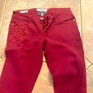 Hot kiss red skinny pants